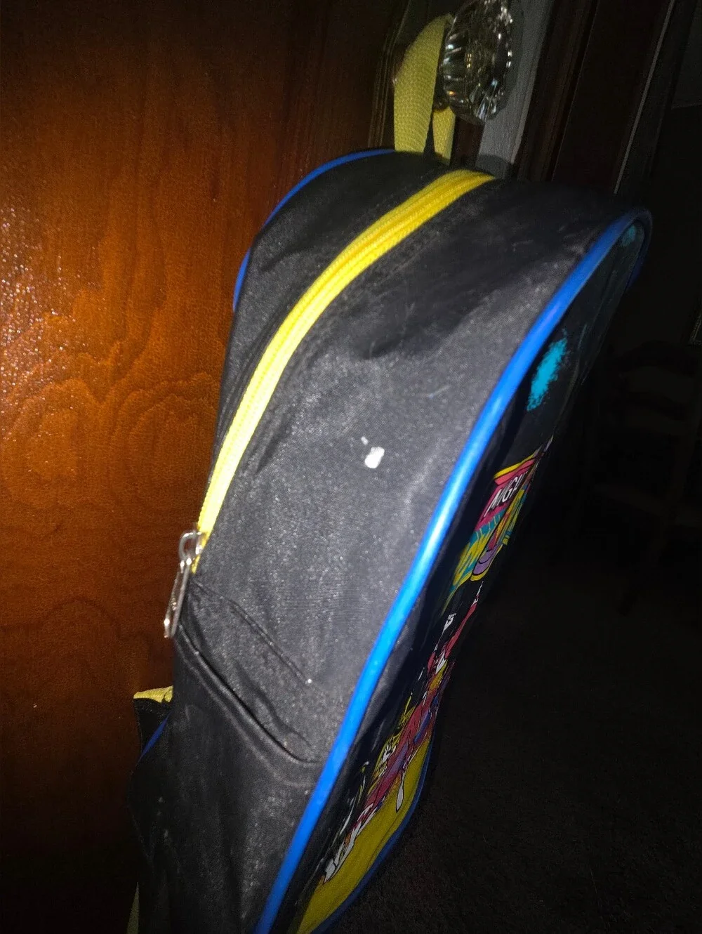 Vintage Power Ranger Kids Backpack - Black, Yellow, Red, Blue
